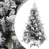 vidaXL Albero di Natale con Neve Floccata e Pigne 195 cm PVC e PE