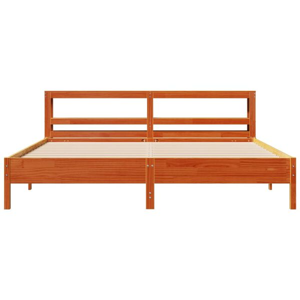 vidaXL Letto senza Materasso Marrone Cera 180x200 cm in Legno di Pino