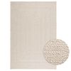 vidaXL Tappeto ZIZUR Crema 140x200 cm Aspetto Iuta Interni ed Esterni