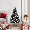 vidaXL Albero di Natale artificiale con luci integrate Nero 120 cm PVC
