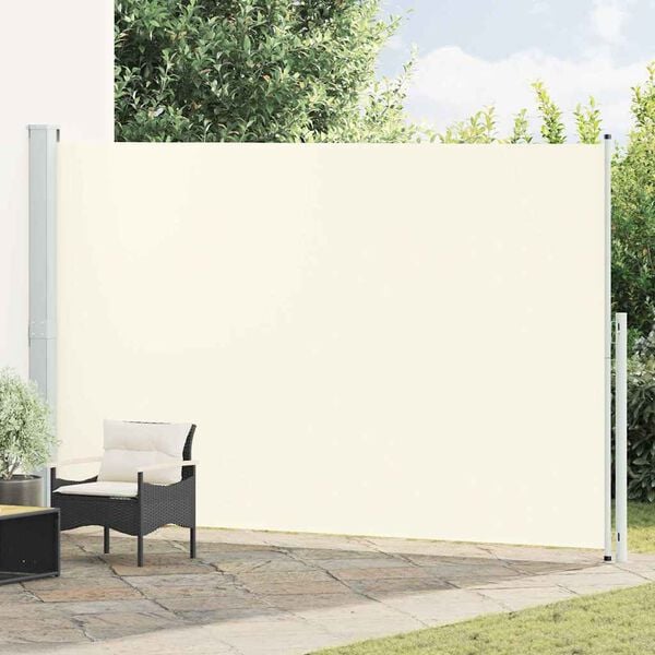vidaXL Tenda Laterale Retrattile per Patio 220x500 cm Crema