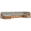 vidaXL Set di divani da esterno 7 pz Grigio Naturale e Chiaro