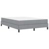 vidaXL Letto a molle con materasso Grigio chiaro 140 x 190 cm Tessuto