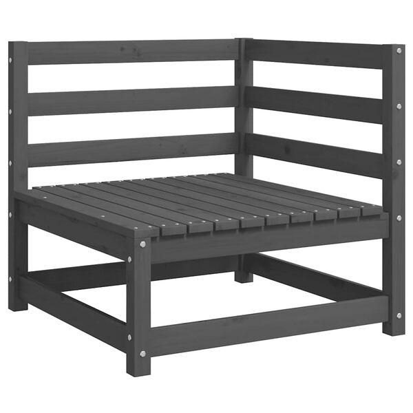 vidaXL Set Divani da Giardino 2 pz con Cuscini Grigio Massello di Pino