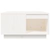 vidaXL Tavolino da Salotto Bianco 60x61x32,5 cm Legno Massello di Pino