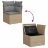 vidaXL Set Divani da Giardino 7 pz con Cuscini Beige Polyrattan Acacia