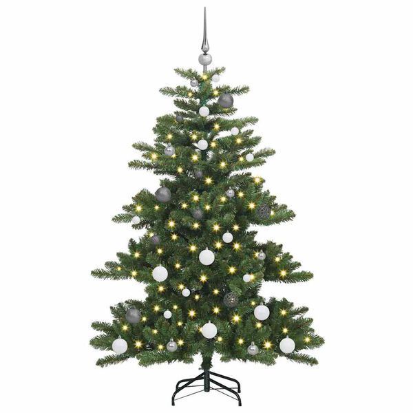 vidaXL Albero di Natale Artificiale con Rami Pieghevoli Verde 150 cm