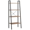 vidaXL Scaffale Autoportante 4 Ripiani Marrone Scuro Nero 56x35x140 cm