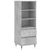 vidaXL Credenza Grigio Cemento 40x36x110 cm in Legno Multistrato