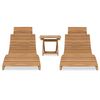 vidaXL Set Salotto da Giardino 3 pz Pieghevole in Massello di Teak