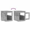 vidaXL Gabbia Cani Arredamento Grigio Cemento 55x75x65cm Multistrato