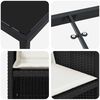 vidaXL Set da Pranzo per Giardino con cuscino 9 pcs Nero polyrattan