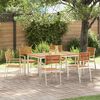 vidaXL Set da Pranzo per Giardino 7 pcs Legno di Acacia Massello