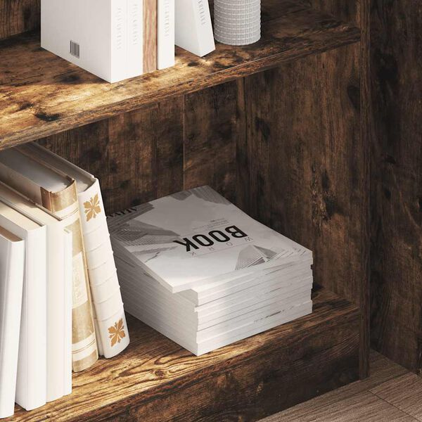 vidaXL Libreria Rovere Fumo 80x24x76 cm in Legno Multistrato