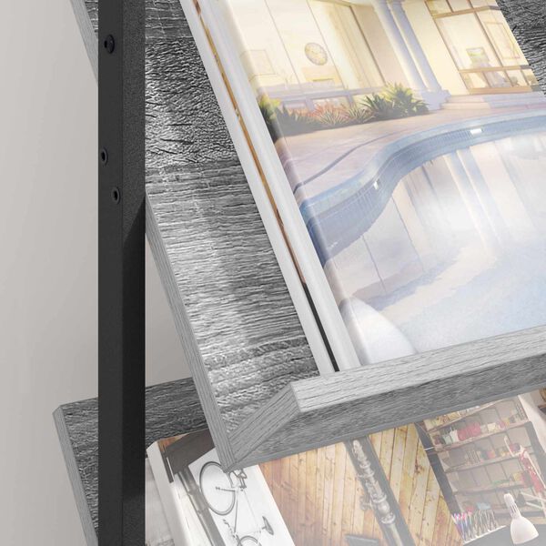 vidaXL Scaffale per riviste Grigio Sonoma 68 x 40 x 123.5 cm