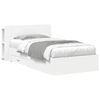 vidaXL Telaio del letto con storage con testiera Bianco 80 x 200 cm