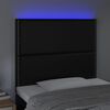 vidaXL Testiera a LED Nera 100x5x118/128 cm in Similpelle