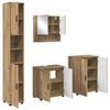 vidaXL Set di mobili per il bagno 4 pz Rovere artigianale