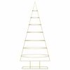 vidaXL Albero di Natale in metallo con supporto Oro 210 cm