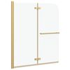 vidaXL Involucro Doccia Trasparente e Oro 120 x 140 cm