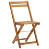vidaXL Set da Bistrò Pieghevole 3pz con Cuscini Legno Massello Acacia