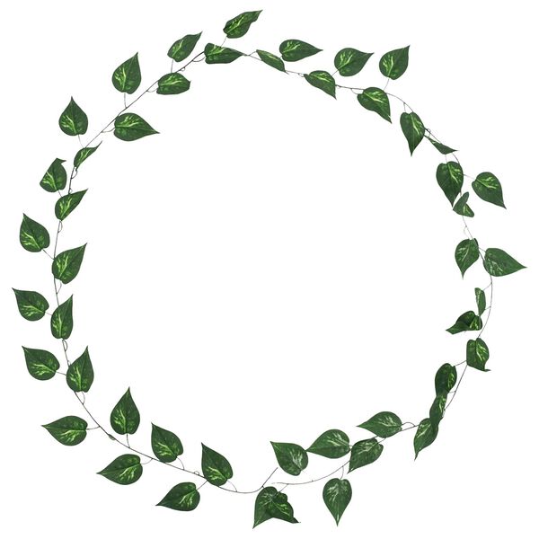 vidaXL Pothos Artificiali 5 pcs Verde 300 cm Plastica