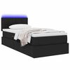 vidaXL Letto con contenitore e LED con led Nero 100 x 200 cm Tessuto