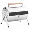 vidaXL Barbecue da Tavolo Portatile in Acciaio Inox con Doppia Griglia