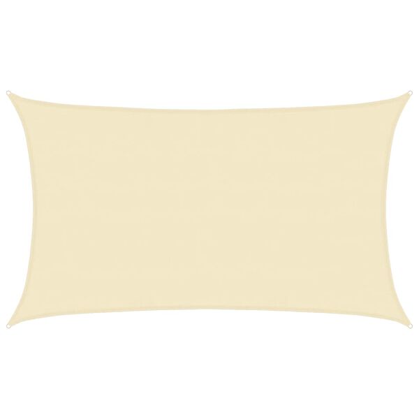vidaXL Vela Parasole 160 g/m² Crema 5x8 m in HDPE