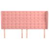 vidaXL Testiera ad Orecchio Rosa 183x23x118/128 cm in Velluto