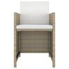vidaXL Set da Pranzo da Giardino 3 pz con Cuscini in Polyrattan Beige