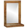 vidaXL Specchio da bagno Rettangolare Marrone Legno di Acacia Massello