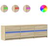vidaXL Mobile Porta TV con LED Rovere Sonoma 180x34x50cm in Truciolato