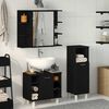 vidaXL Set di mobili per il bagno 3 pcs Nero 30 x 30 x 99,5 cm