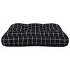 vidaXL Cuscino Pallet Motivo Quadri Nero 60x61,5x10 cm Tessuto Oxford