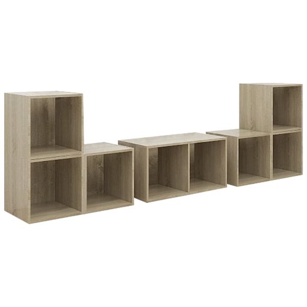 vidaXL Set Mobile TV 6 pz Rovere Sonoma in Legno Multistrato
