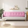 vidaXL Cuscino per Schiena Rosa 200 x 24 x 50 cm Tessuto