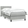 vidaXL Giroletto a Molle con Materasso Grigio Chiaro 80x210 cm Velluto