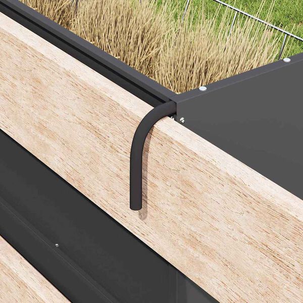 vidaXL Mangiatore Appeso per Fieno Nero 61 x 33 x 66 cm