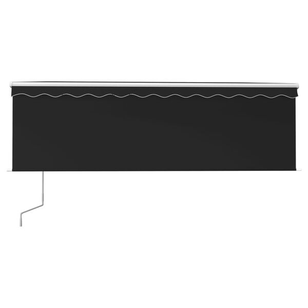 vidaXL Tenda Automatica Parasole Sensore Vento e LED 4x3m Antracite