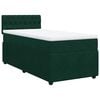 vidaXL Giroletto a Molle con Materasso Verde Scuro 90x190 cm Velluto