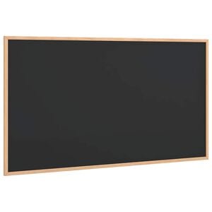 vidaXL Lavagna con cornice in legno massello di pino nera 100x55 cm