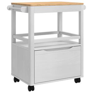 vidaXL Carrello da Cucina FLORO Bianco 72,5 x 45 x 80 cm