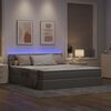 vidaXL Letto con contenitore e LED con led Talpa 180 x 200 cm Tessuto