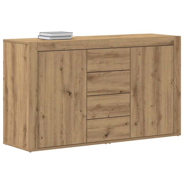 vidaXL Credenza Rovere artigianale 120 x 36 x 69 cm Legno multistrato