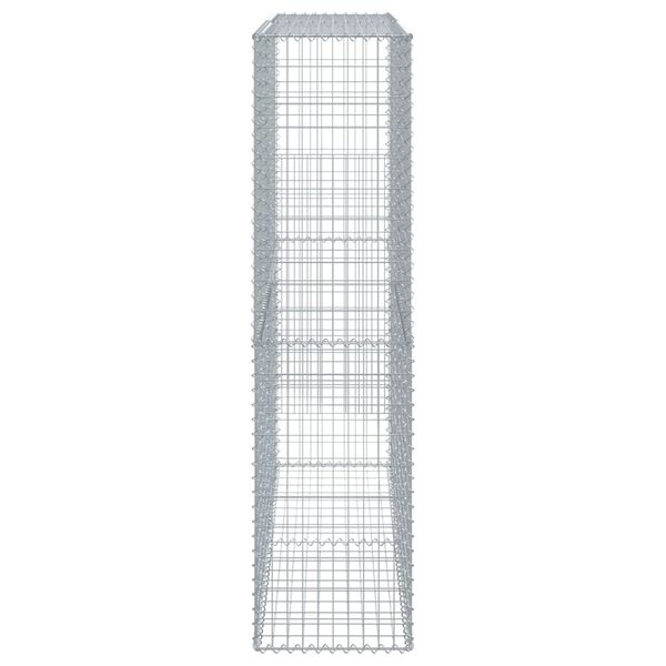 vidaXL Cesto Gabbione con Copertura 200x50x200 cm in Ferro Zincato