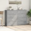 vidaXL Credenze 2 pz Grigio Cemento 60x31x84 cm in Legno Multistrato
