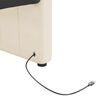 vidaXL Dormeuse con Materasso USB Crema in Tessuto 90x200 cm