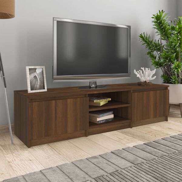 vidaXL Mobile TV Rovere Marrone 140x40x35,5 cm in Legno Multistrato