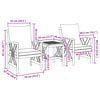 vidaXL Set Divano da Giardino 3 pcs Marrone legno massello di acacia